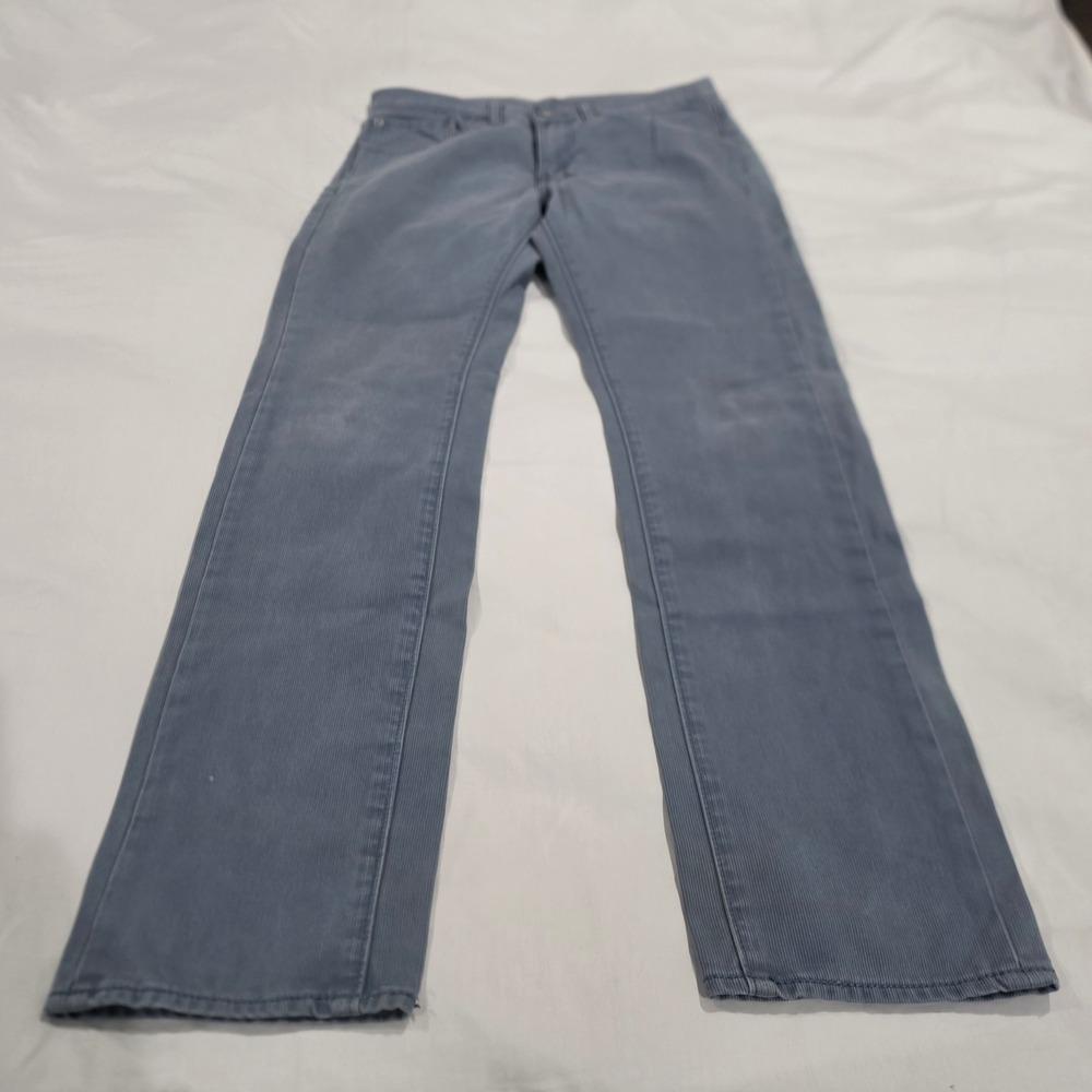 Levi's 511 Slim Fit Corduroy Pants Mens 31x32 Blue Gray Excellent Fine Wale